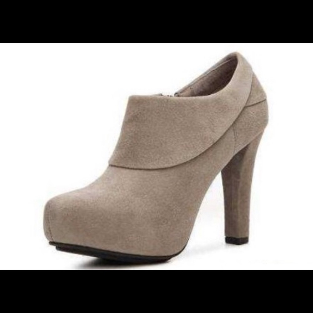 Grey suede ankle boots